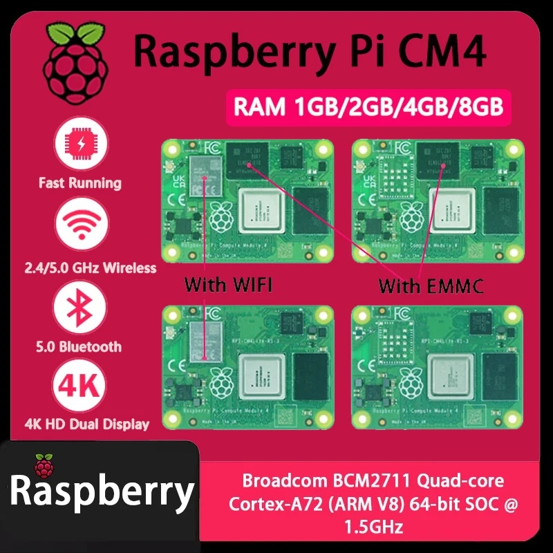 Raspberry Pi CM4 1GB/2GB/4GB/8 - Compute Module 4 32Gb Wifi review and price